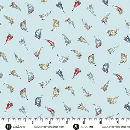 Makower High Tide | Sail Away | Light Blue - 080 - B2
