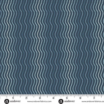 Makower High Tide | Waves | Dark Blue - 082 - B8