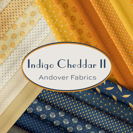 Makower | Indigo Cheddar | Fat Quarter Pack (24) - 