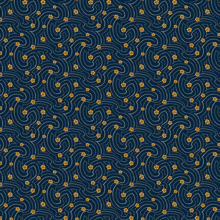Makower | Indigo Cheddar | Fat Quarter Pack (24) - 