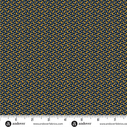 Makower | Indigo Cheddar | Ikat Dot | Indigo - 1146 - B