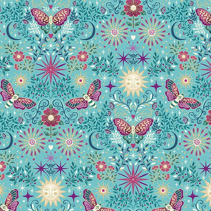 Makower | Luna | Night Garden | Teal - 072 - T