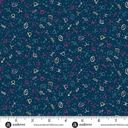 Makower | Luna | Zodiac | Blue - 076 - B