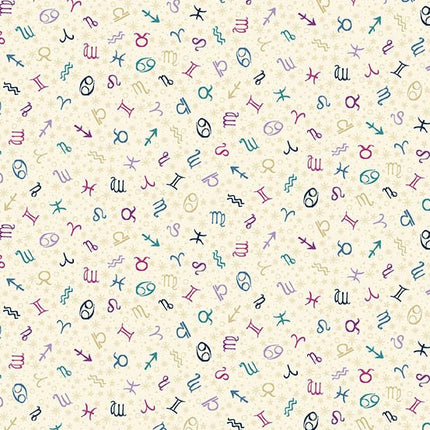 Makower | Luna | Zodiac | Cream - 076 - Q