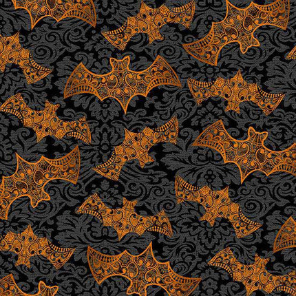 Makower - Mystery Manor - Fat Quarter Pack - Pumpkin (3) -