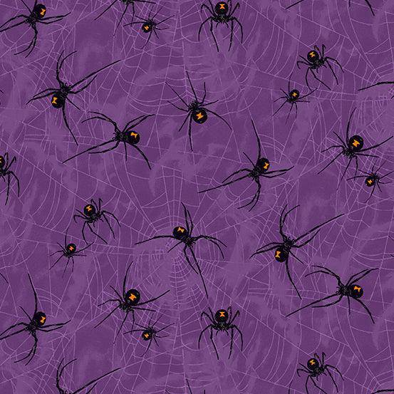 Makower - Mystery Manor - Fat Quarter Pack - Purple Moon (3) -