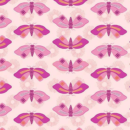 Makower - Wandering - Butterflies - Pink - 761-E
