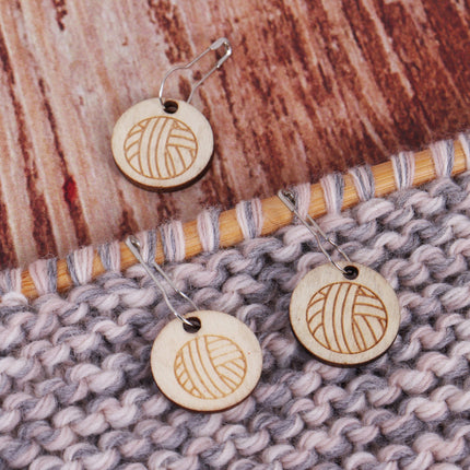 Milward Stitch Markers | Wooden Yarn Ball | Knitting & Crochet - 2513222