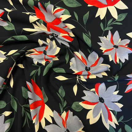 *NEW* Jasper | Black | Crepe Dress Fabric - Hollies Haberdashery UK