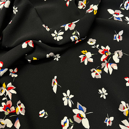 *NEW* Mabel | Black | Crepe Dress Fabric - Hollies Haberdashery UK