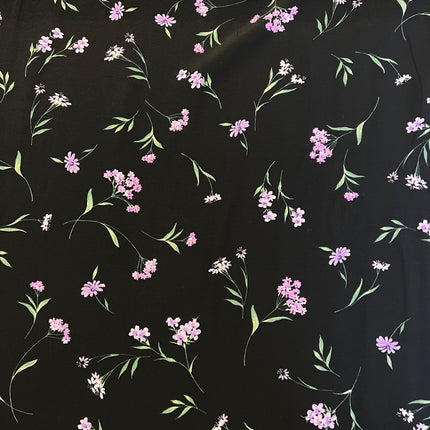 *NEW* Veronica | Black | Poly Dress Fabric - Hollies Haberdashery UK
