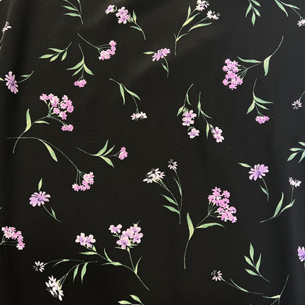 *NEW* Veronica | Black | Poly Dress Fabric - Hollies Haberdashery UK