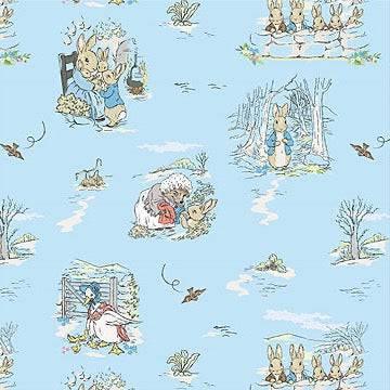 Peter Rabbit and Friends - Outdoors Blue -