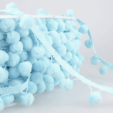 Pom Pom Trim - 15mm - Light Blue -