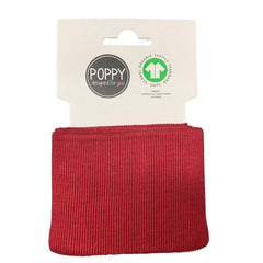 Poppy - Rib Cuff Cuffing - Bordeaux -