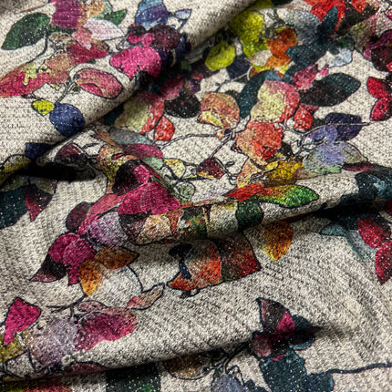 Pretty Petal Metallic | Viscose Jersey - Hollies Haberdashery UK