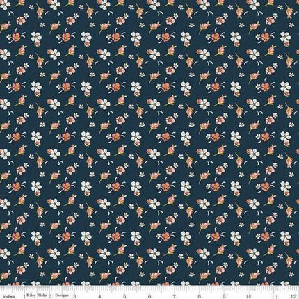 Riley Blake - Golden Days - Fat Quarter Pack - Navy (7) -