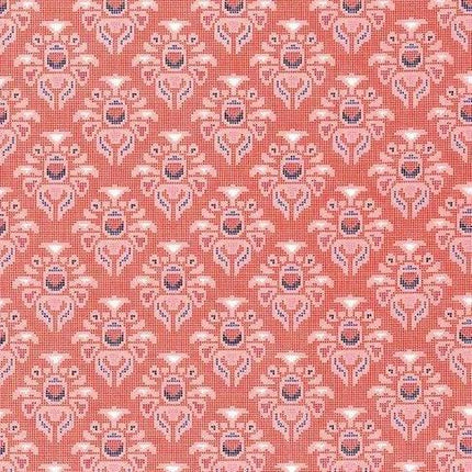 Riley Blake - Midnight Rose - Damask - Coral -