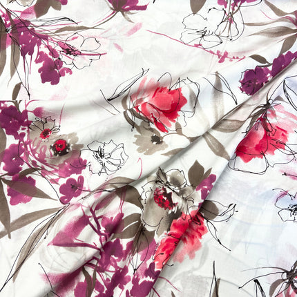 Sandi Bloom | Cotton Lawn | White - Hollies Haberdashery UK