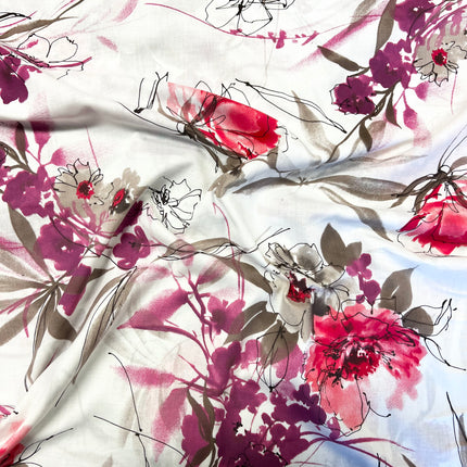 Sandi Bloom | Cotton Lawn | White - Hollies Haberdashery UK