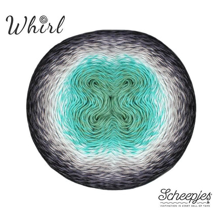 Scheepjes Whirl 4ply - Fingering - 785 Minty Black Velvet - 1698-785
