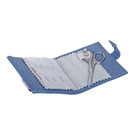Scissor & Needle Case | Hobby Gift | Embroidered Denim Daisies - NCLE\649