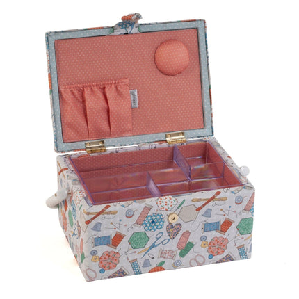 Sewing Box | Hobby Gift | Embroidered Happydashery | Craftiness Is Happiness - MRME\626