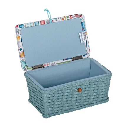 Small Sewing Box | Hobby Gift | Wicker Basket Sewing Notions - HGSW\638