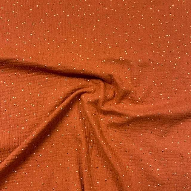 Speckle Double Gauze - Brick -