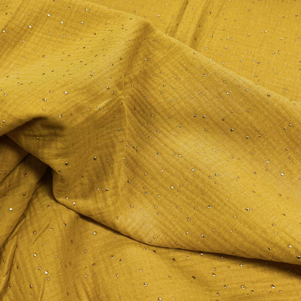 Speckle Double Gauze - Ochre - Hollies Haberdashery UK