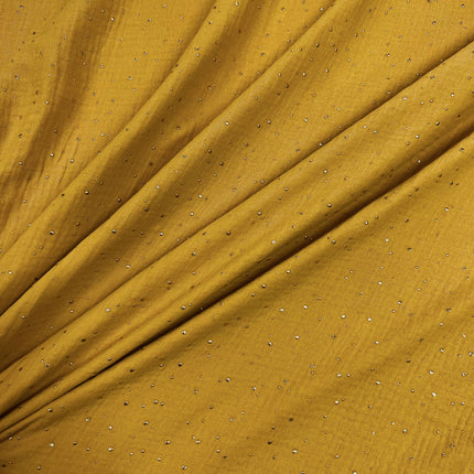 Speckle Double Gauze - Ochre - Hollies Haberdashery UK