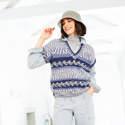 Stylecraft | Easy Fair Isle Effect | Aran | 10075 Tank Top Knitting Pattern - 10075