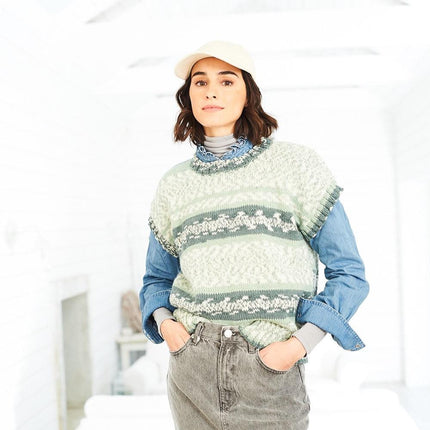 Stylecraft | Easy Fair Isle Effect | Aran | 10075 Tank Top Knitting Pattern - 10075