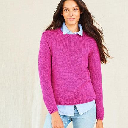 Stylecraft | Grace | Aran | 10017 Jumper Knitting Pattern - 10017