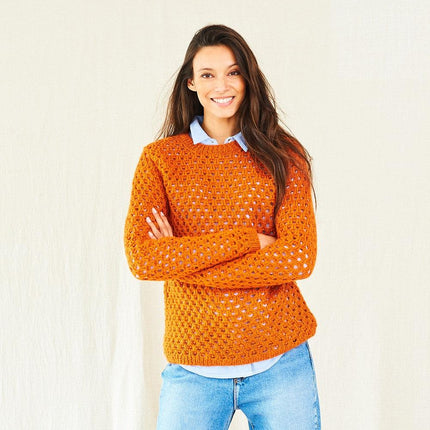 Stylecraft | Grace | Aran | 10017 Jumper Knitting Pattern - 10017