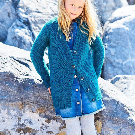 Stylecraft | Grace | Aran | 9933 Children's Cardigan / Jacket Knitting Pattern | 2-11yrs - 9933