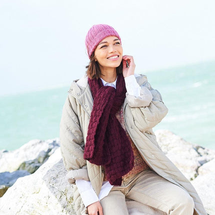 Stylecraft | Grace & Impressions | Aran | 10092 Scarf & Hat Knitting Pattern - 10092