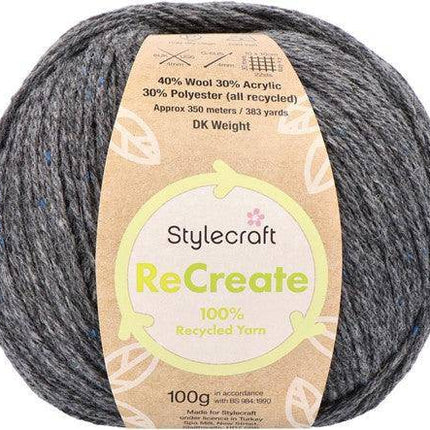 Stylecraft - ReCreate DK - Charcoal -