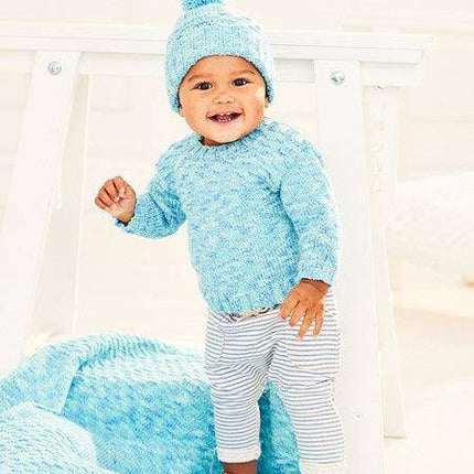Stylecraft - Sweet Dreams DK - 9898 Baby Sweater / Jumper, Hat & Blanket Knitting Pattern (0-4) - 190-9898-01