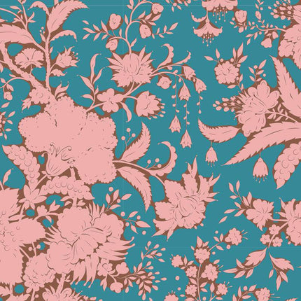 Tilda Bloomsville Fabric | Abloom | Petrol - TD110073