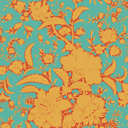 Tilda Bloomsville Fabric | Abloom | Turquoise - TD110072