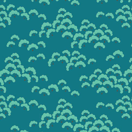 Tilda Bloomsville Fabric | Cottonbloom | Petrol - TD100513