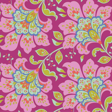 Tilda Bloomsville Fabric | Flowermarket | Plum -