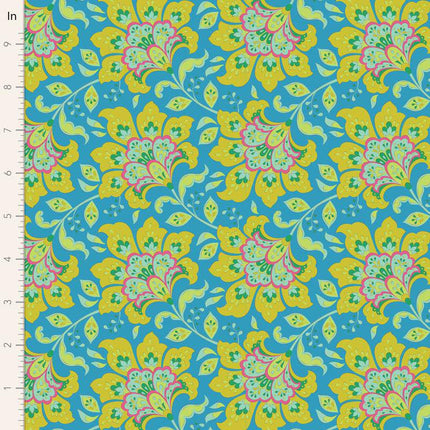 Tilda Bloomsville Fabric | Flowermarket | Sky - TD100517