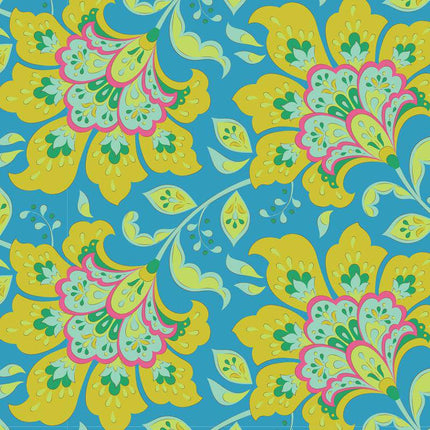 Tilda Bloomsville Fabric | Flowermarket | Sky - TD100517