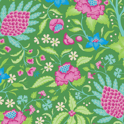 Tilda Bloomsville Fabric | Flowertangle | Green - TD100512