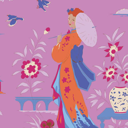 Tilda Bloomsville Fabric | Garden Vista | Iris - TD100504