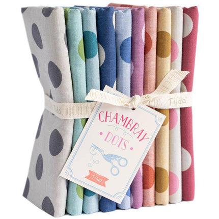 Tilda Chambray Dots - Fat Quarter Pack (10) -