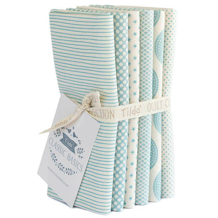 Tilda Classic Basics - Fat Quarter Pack - Blue (6) - TD300035