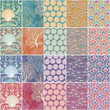 Tilda Cotton Beach - Fat EIGHTHS Pack - Complete Collection (20) - 300110